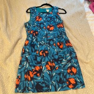 J. Crew Floral Ponte Dress, sleeveless